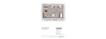 A floor plan for a two bedroom apartment is shown.