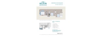 A floor plan for a two bedroom apartment at The Nelson Residences.