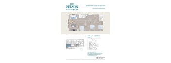 A floor plan for a 3 bedroom unit at The Nelson Residences.