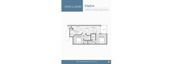 A floor plan of a Captiva apartment at Lake Pointe at Jacaranda.