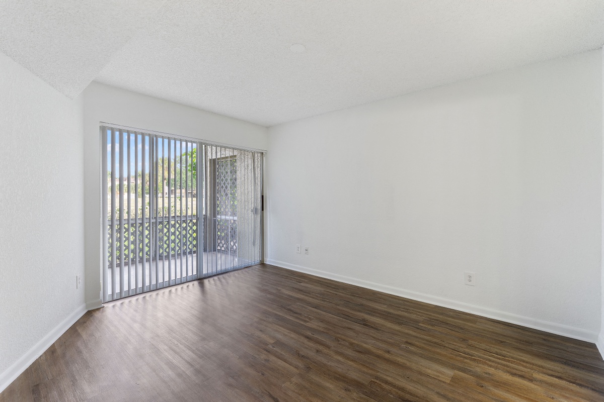 Bedroom with balcony door