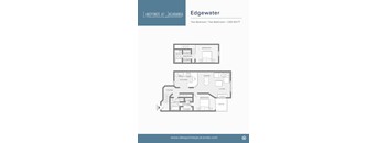 A floor plan for a property at Lake Pointe at Jacaranda showing two bedrooms and two bathrooms.
