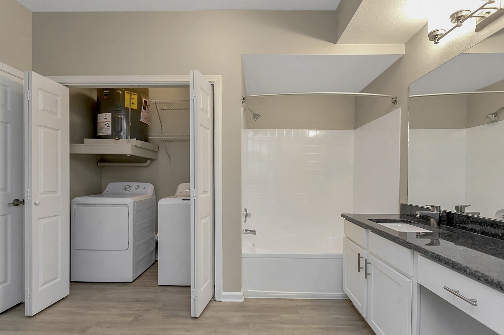 Harpeth River Oaks Bathroom with Large Vanity and Separate Laundry Room