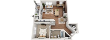1 bedroom 1 bathroom floorplan