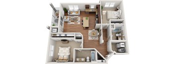 2 bedroom 2 bathroom floorplan