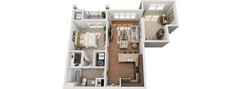 1 bedroom 1 bathroom floorplan