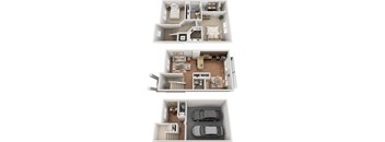 2 bedroom 2 bathroom floorplan