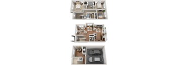 3 bedroom 2 bathroom floorplan