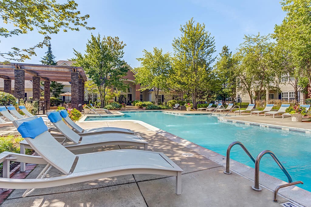 the swimming pool at our apartments