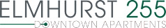 The image is a logo for Elmhurst Downtown Apartments.