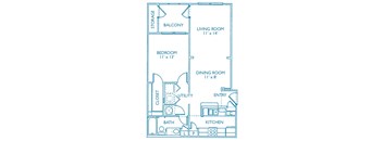A blueprint of a house layout with labeled rooms.