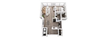 1 Bed 1 Bath - Flex (890 sq ft)