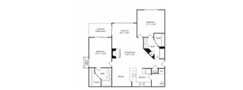 B3 - 1076 sq. ft.