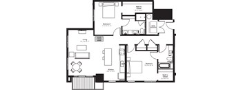 a blueprint of a floor plan of a house