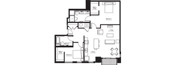 a blueprint of a floor plan of a house