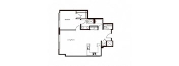 1 Bed 1 Bath - Penthouse (972 sq ft)