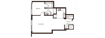 1 Bed 1 Bath (857 sq ft)
