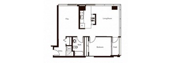 One Bed Plus - Flex (974 sq ft - 1,019 sq ft)
