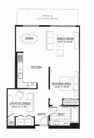 the floor plan of the small floor