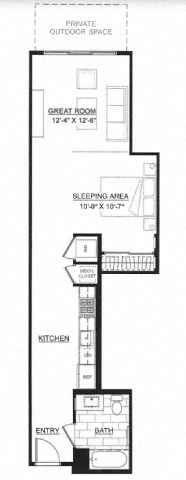 an image of a floor plan of a small house