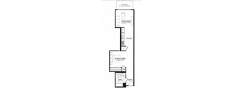 the floor plan of a small house with bedrooms and a bathroom