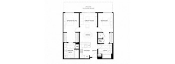 floor plan of the upper level of the house