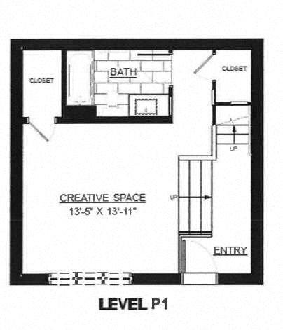 the floor plan of a small house with a loft