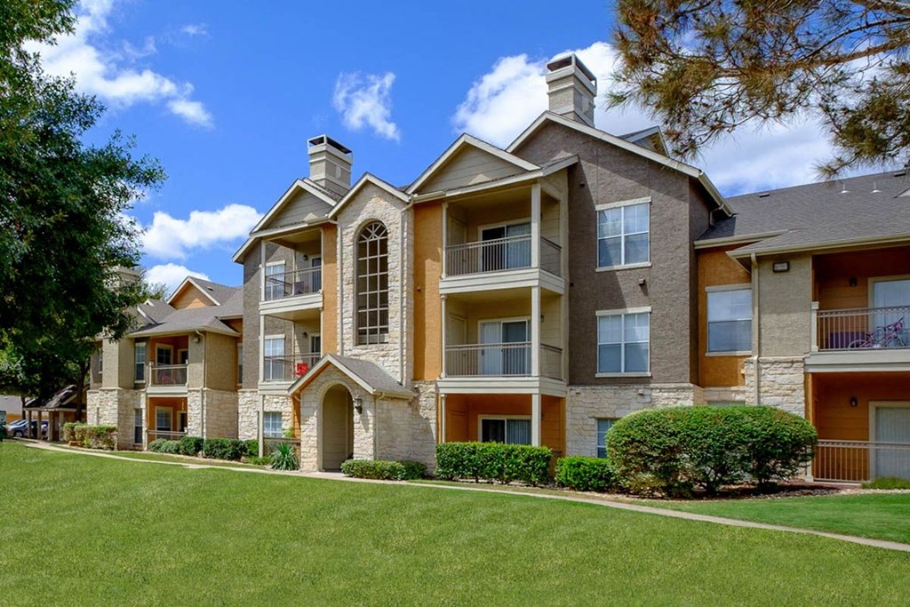 our apartments are located in the community with lush green grass