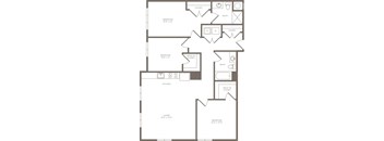 A black and white image of a house floor plan.