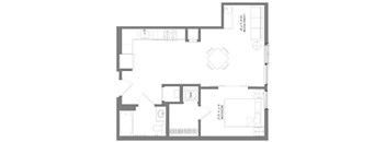 A floor plan of a house with labeled rooms and dimensions.
