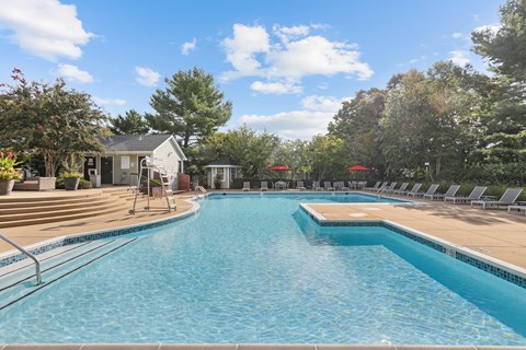 the swimming pool at our apartments