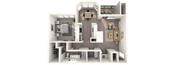 a floor plan of a 3 bedroom apartment