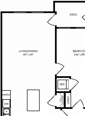 1A 1 / 1 floorplan