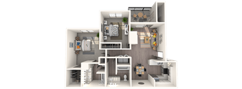 a floor plan of a 2 bedroom apartment