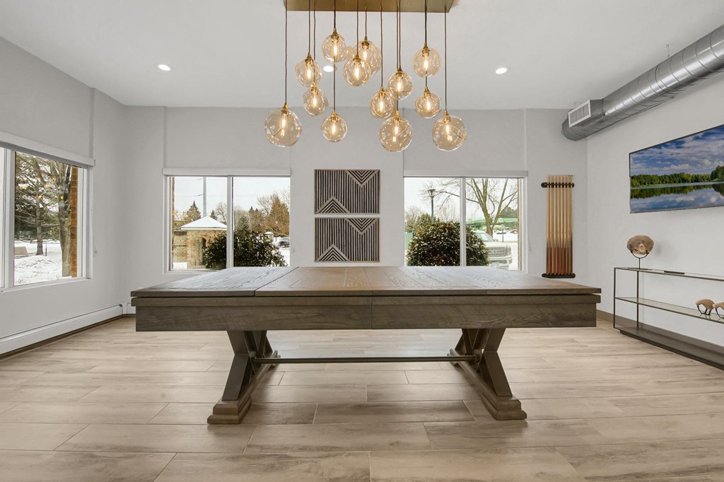 Resident lounge with pool table