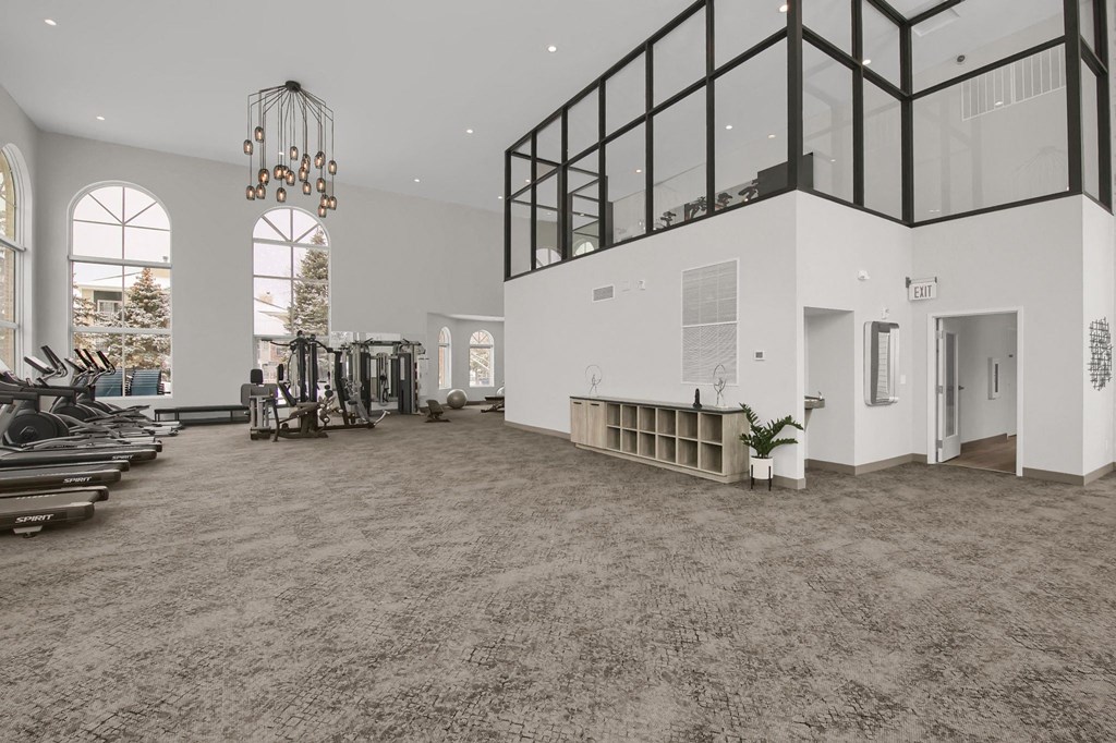 two-story fitness center