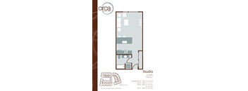 floor plan of a studio apartment