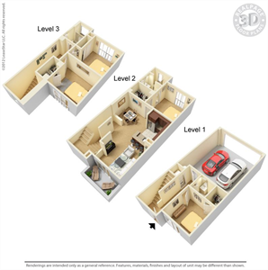 Plan A - 3 bed 2.5 bath 1543 SQFT floorplan Plan A - 3 bed 2.5 bath 1543 SQFT floorplan