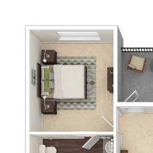 C1 3 Bed 2 Bath floor plan