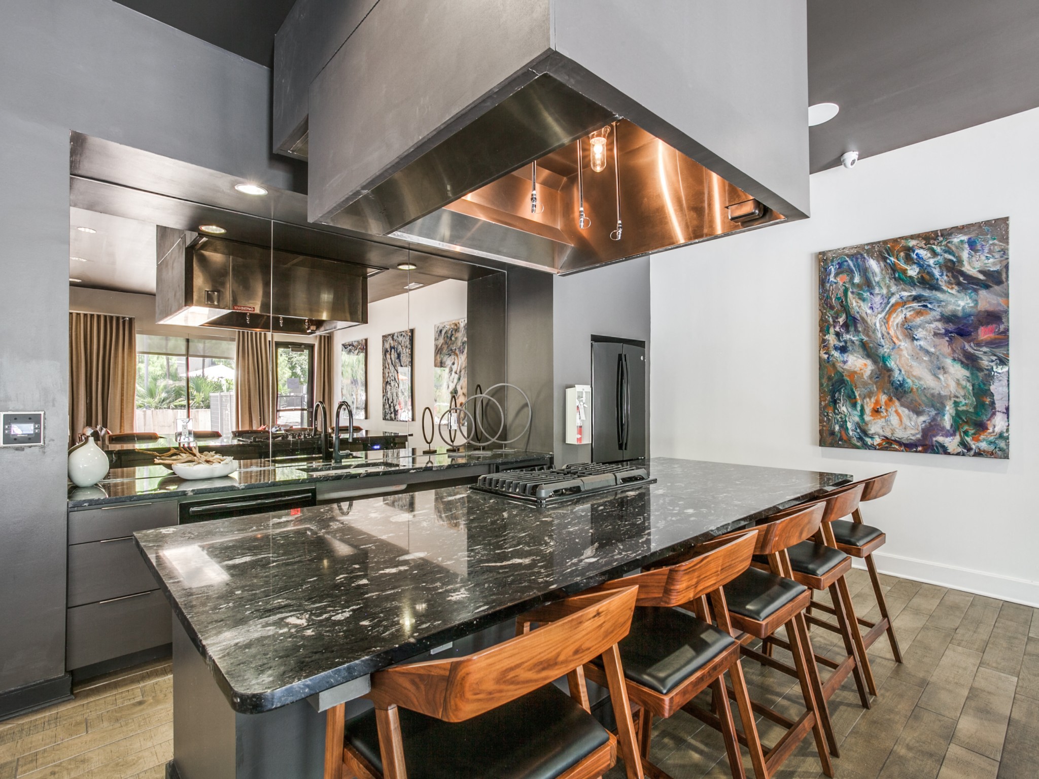 kitchen area in clubhouse