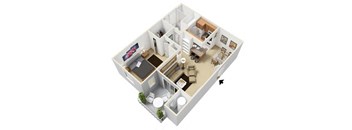 a floor plan of a two story apartment with a balcony