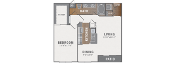 a floor plan of a house with a bedroom and a bathroom