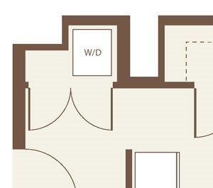 Floorplan-Studio with eastern exposure and view of the Steel bridge Floorplan-The Cordelia Studio with eastern exposure and view of the Steel bridge-Studio A5