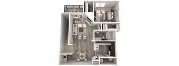 a1 floor plan  1 bedroom with 2 baths  129