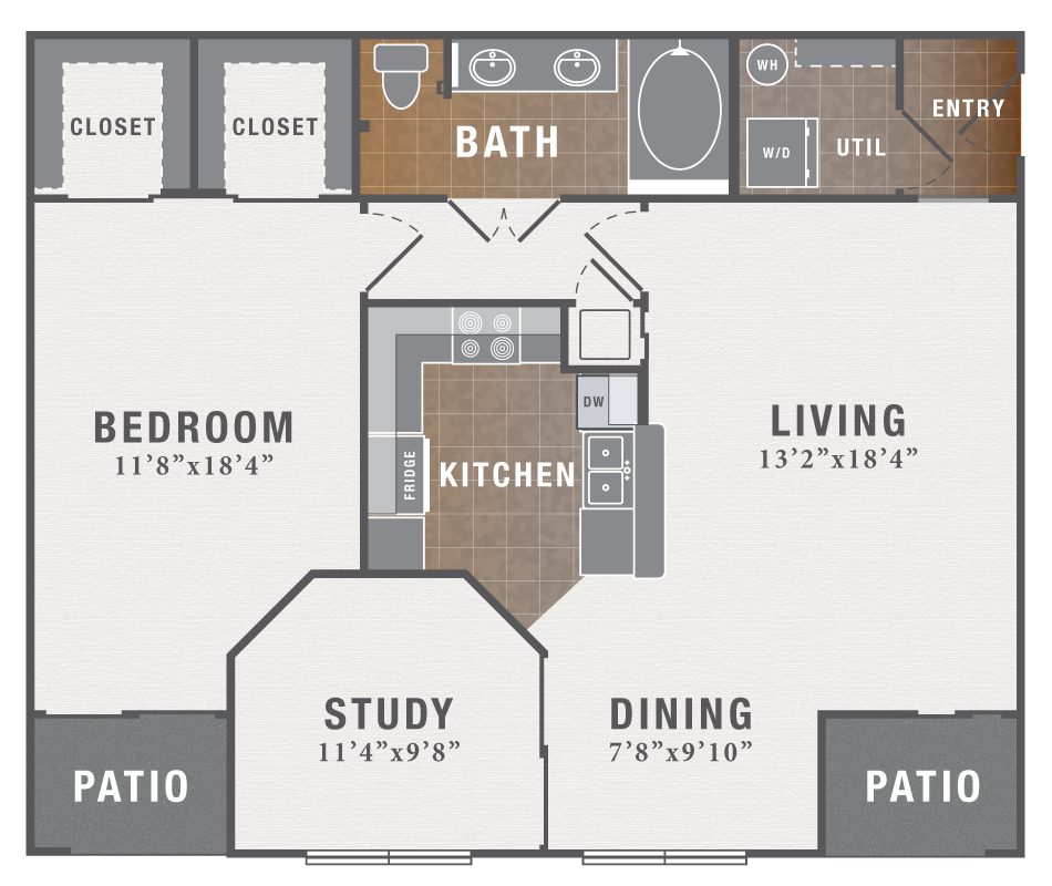 A7, 1 br, 1 ba, 1008 sq. ft.