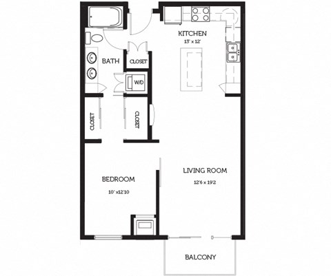a floor plan of a house with a bedroom and a living room