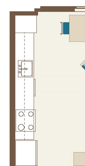 Floorplan-11' ceilings in this studio Floorplan-The Cordelia - 11' ceilings in this studio-Studio A9