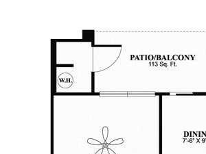 A2-Daisy, 1 BED / 1 BATH, 715 SQ.FT floor plan