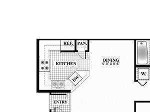 C1-Peak 3 BED / 2 BATH 1322 SQ.FT floor plan