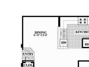 B1-Ocotillo 2 BED / 1 BATH 970 SQ.FT floor plan
